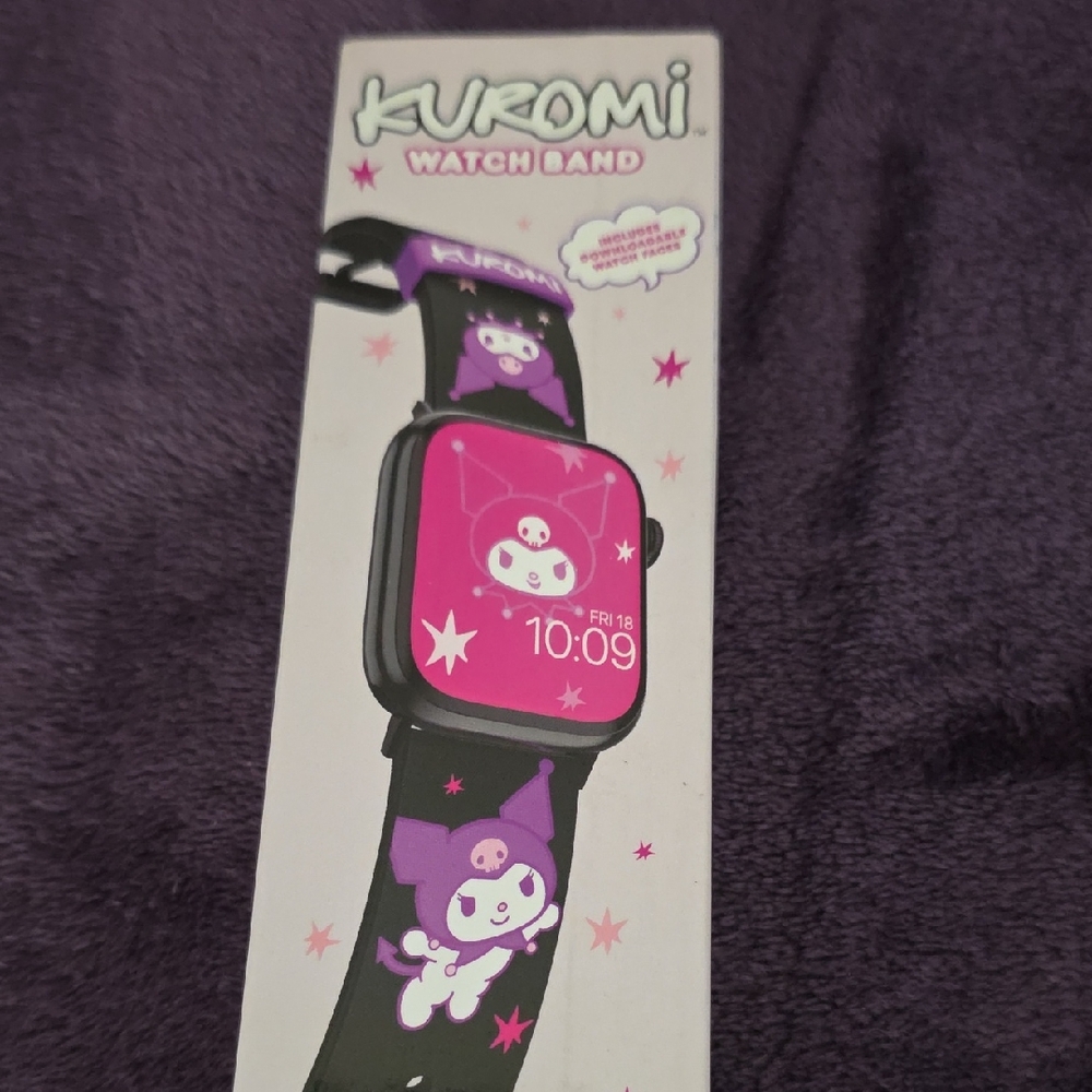 Kuromi Watch Band with Purple and Black Design WATCH BAND ONLY.